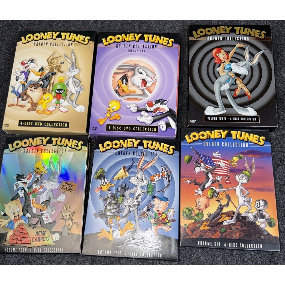 Looney Tunes Golden Collection Complete Volumes 1-6 DVD Set 24 Discs + Litho Cel